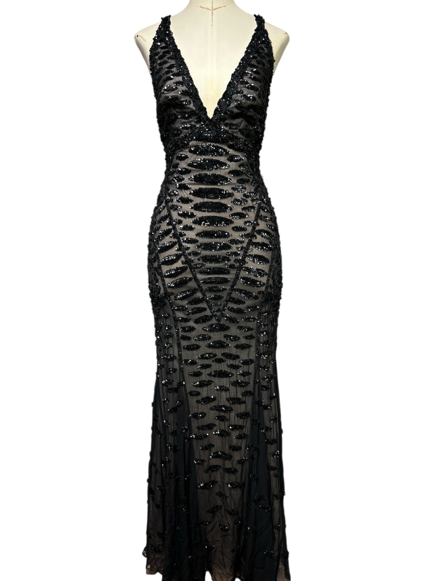 Deadstock Mandalay Silk Gown — Black | Size 6
