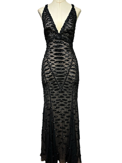 Deadstock Mandalay Silk Gown — Black | Size 6