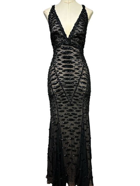Deadstock Mandalay Silk Gown — Black | Size 6