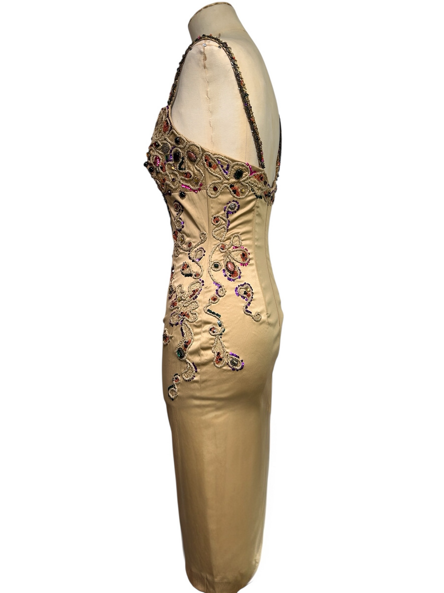 Deadstock Mandalay Embellished Wiggle Dress – Size 6