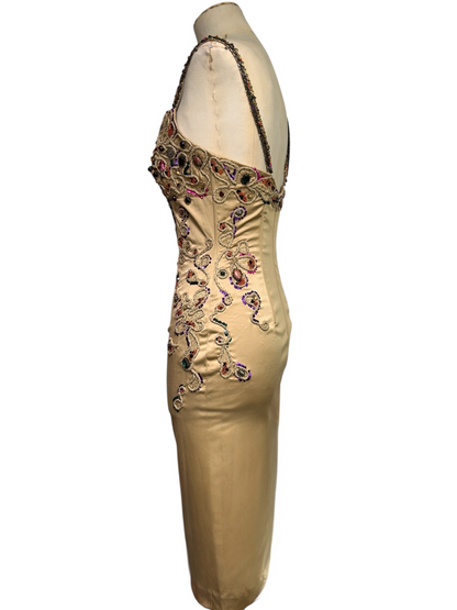 Deadstock Mandalay Embellished Wiggle Dress – Size 6