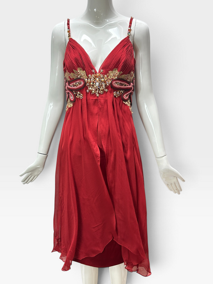 Ruby red silk Mandalay baby doll size 6