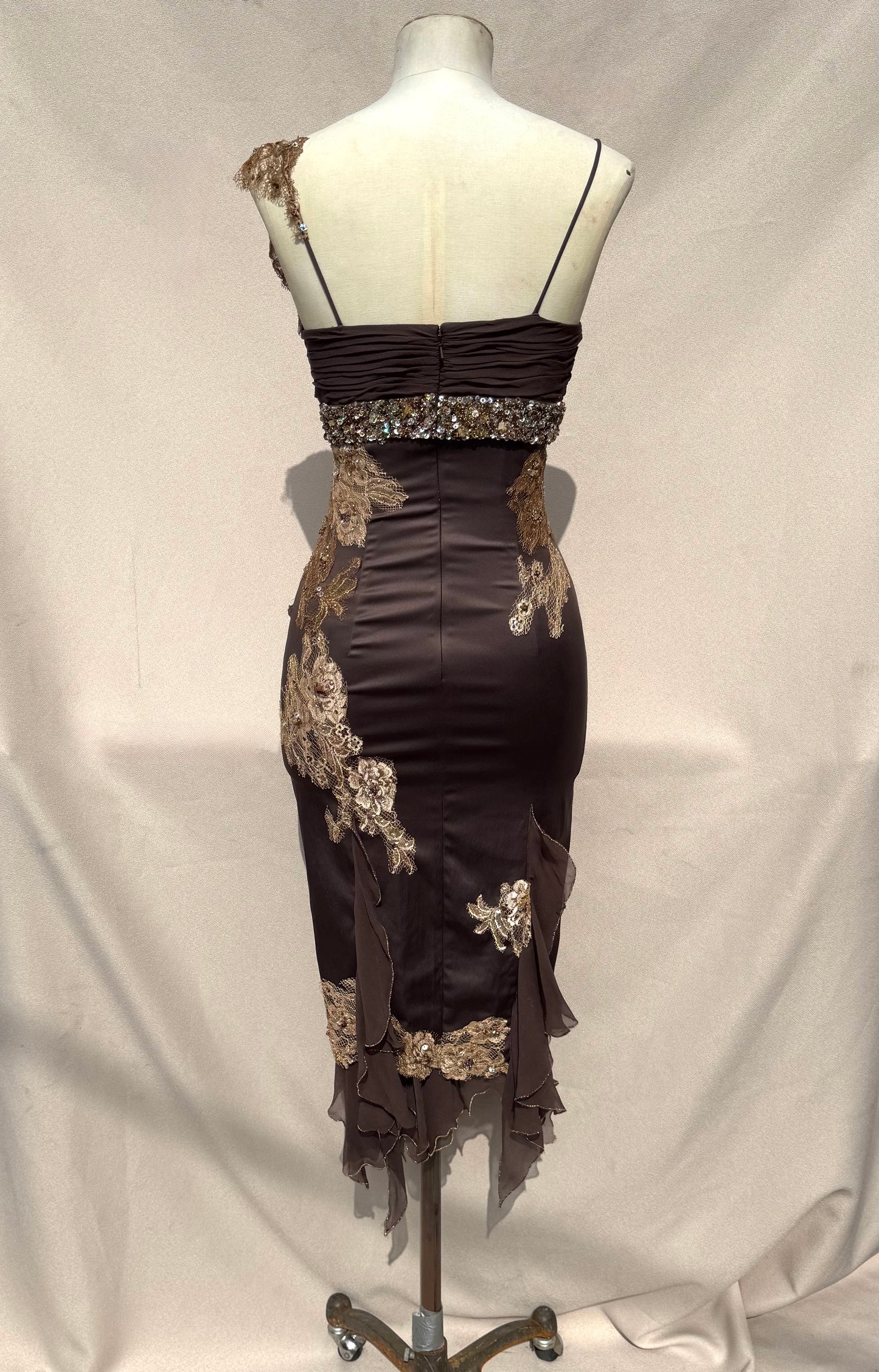 Y2K Deadstock Mandalay Midi fairy hem Dress – Size 2