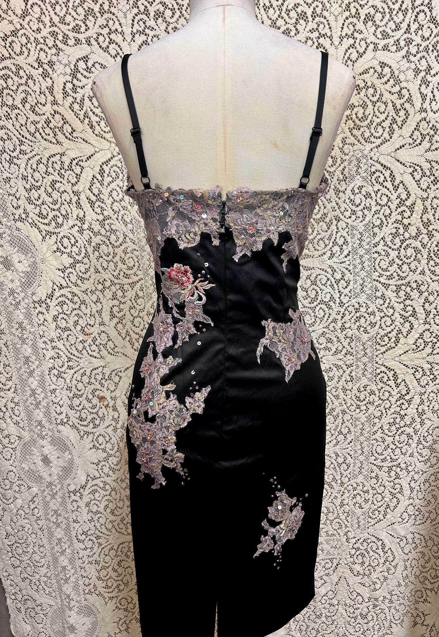 Deadstock Y2K Mandalay Silk Cocktail Dress – Size 10