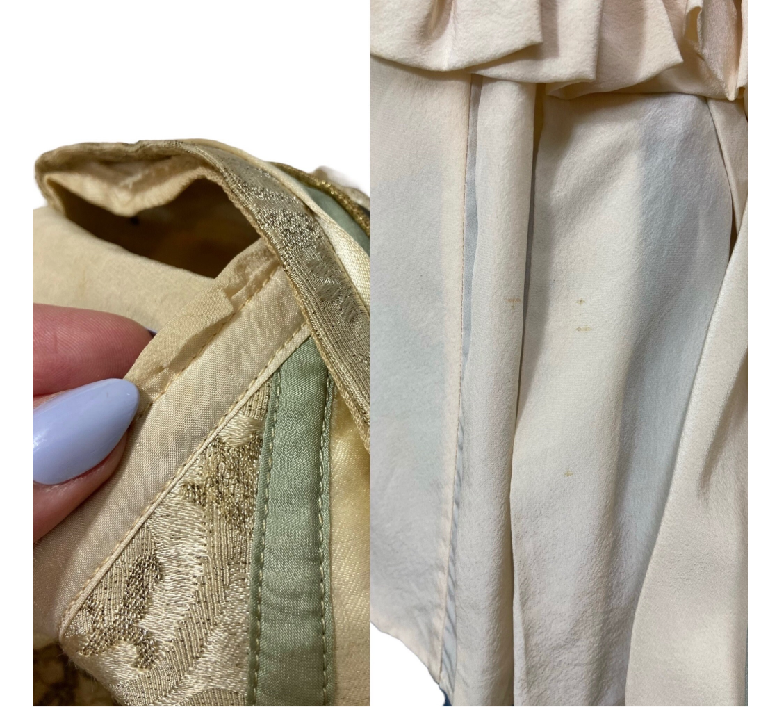 70’s Galiane for Saks Silk Blouse with Renaissance Inspired Details