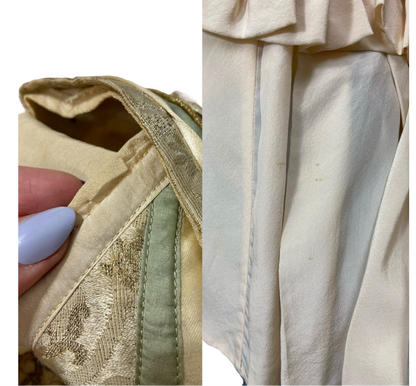 70’s Galiane for Saks Silk Blouse with Renaissance Inspired Details
