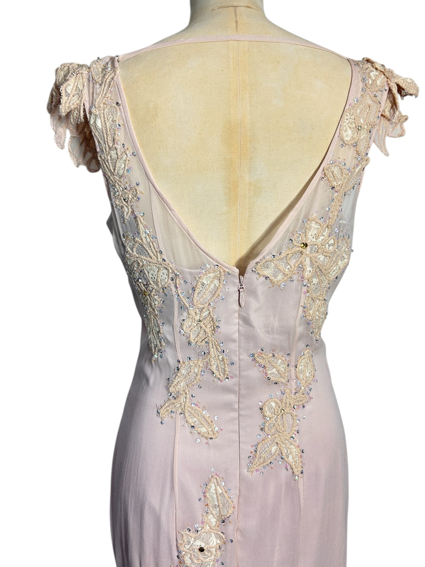 Silk chiffon, dead stock, Mandalay Wedding dress size 14