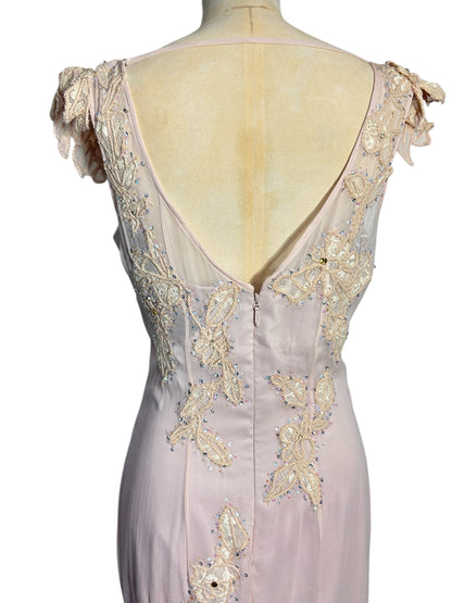 Silk chiffon, dead stock, Mandalay Wedding dress size 14