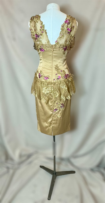 Y2K Deadstock Vintage Mandalay Midi Dress size 6