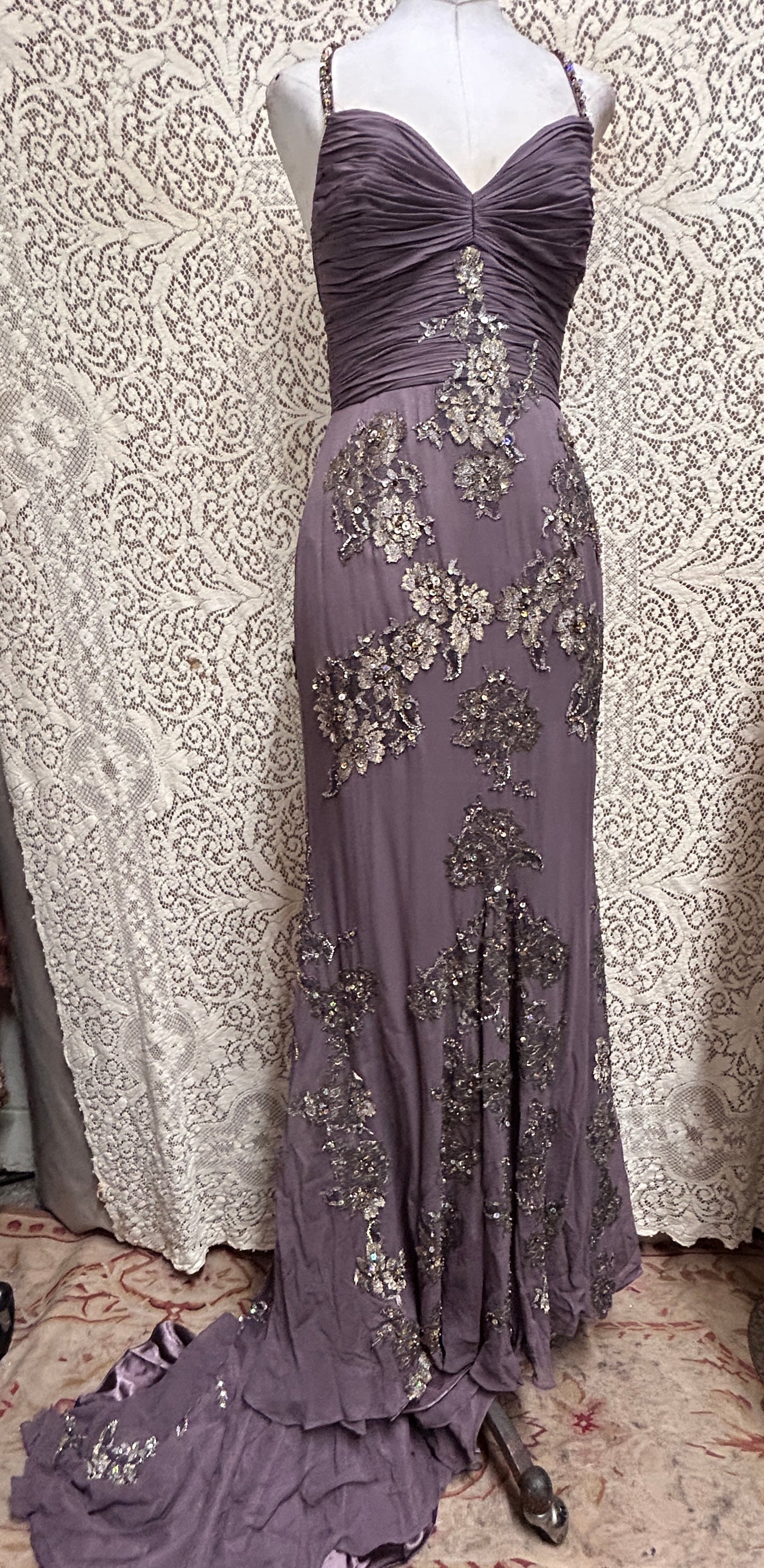 Y2K Deadstock Mandalay Silk Gown – Size 10