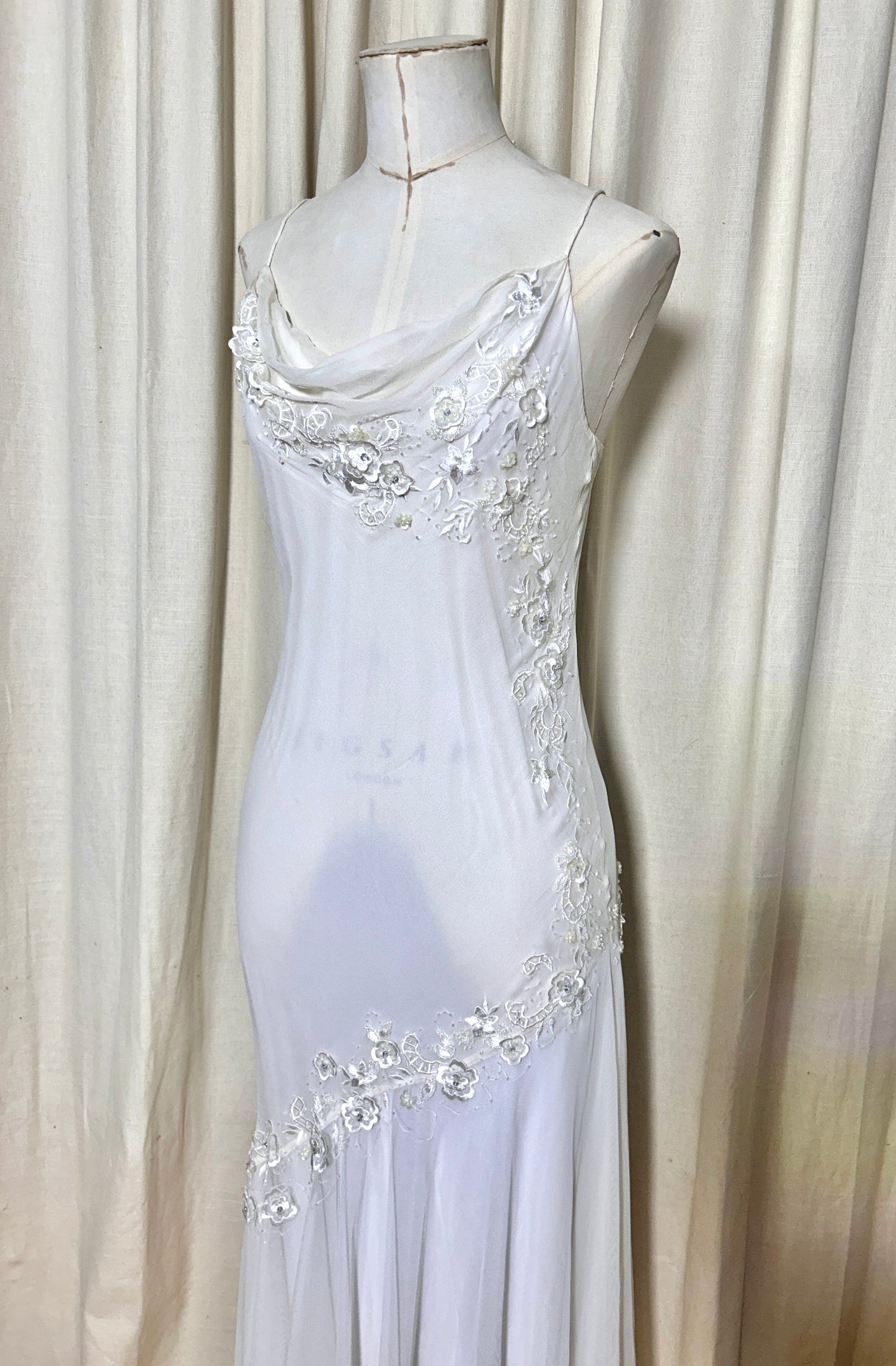 Y2K Vintage Silk Bias-Cut Dress