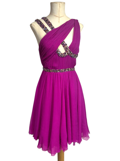 Deadstock Mandalay Silk Chiffon Dress – Size 6