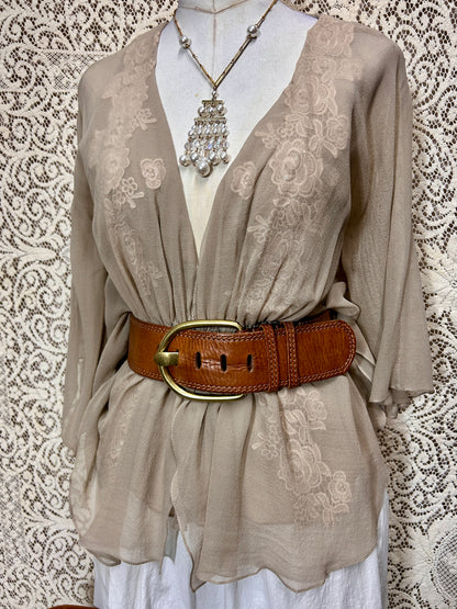 Vintage Deadstock Mandalay Silk Chiffon Halter Blouse – Y2K Era