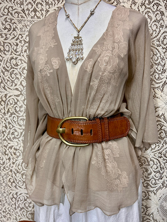 Vintage Deadstock Mandalay Silk Chiffon Halter Blouse – Y2K Era
