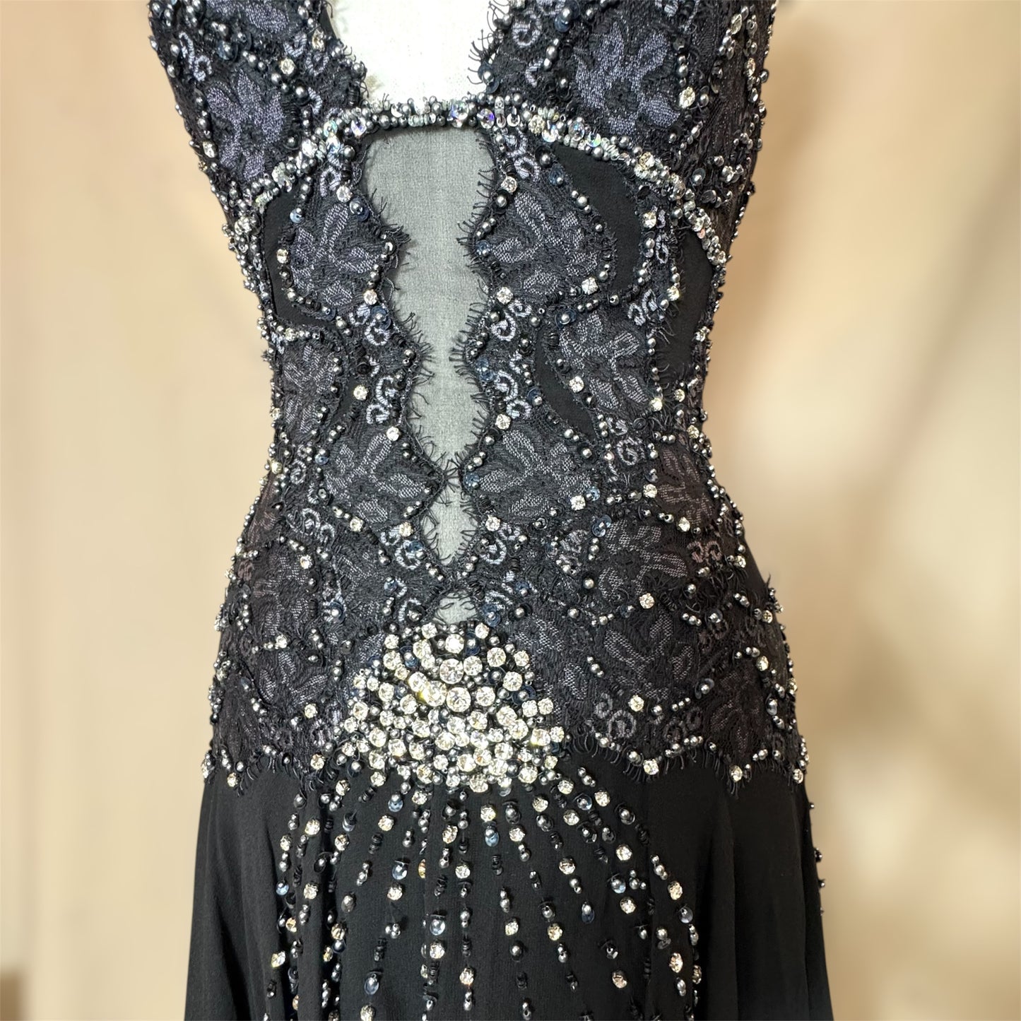 Vintage Deadstock Y2K Mandalay black Mini Dress – Size 6