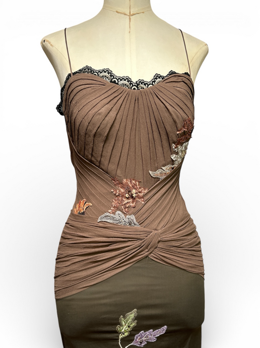 Deadstock Silk Pleated Mandalay Dress – Size 6
