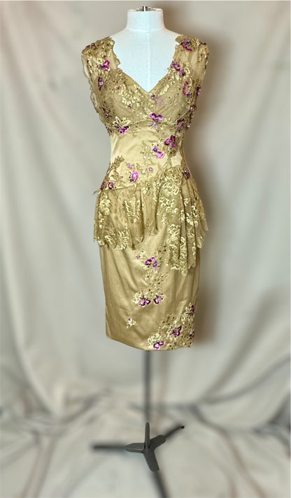Y2K Deadstock Vintage Mandalay Midi Dress size 6