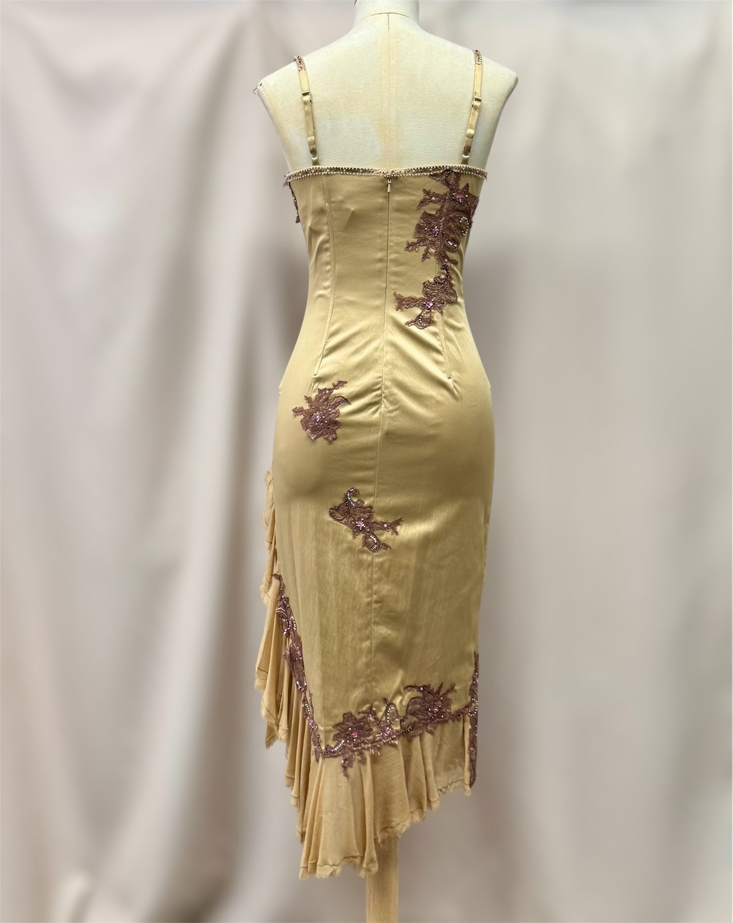Mandalay vintage y2k dead stock embroidered midi dress