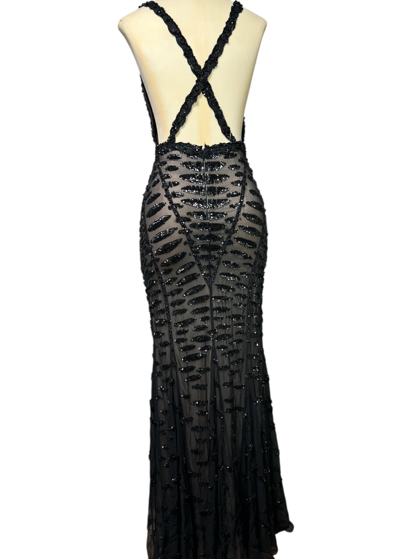 Deadstock Mandalay Silk Gown — Black | Size 6