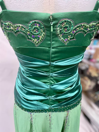 Deadstock Y2K Mandalay green Sharon Midi Dress – Size 10