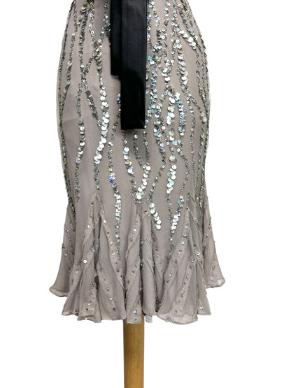 Deadstock Mandalay Silk Chiffon Sequin Dress – Size 6