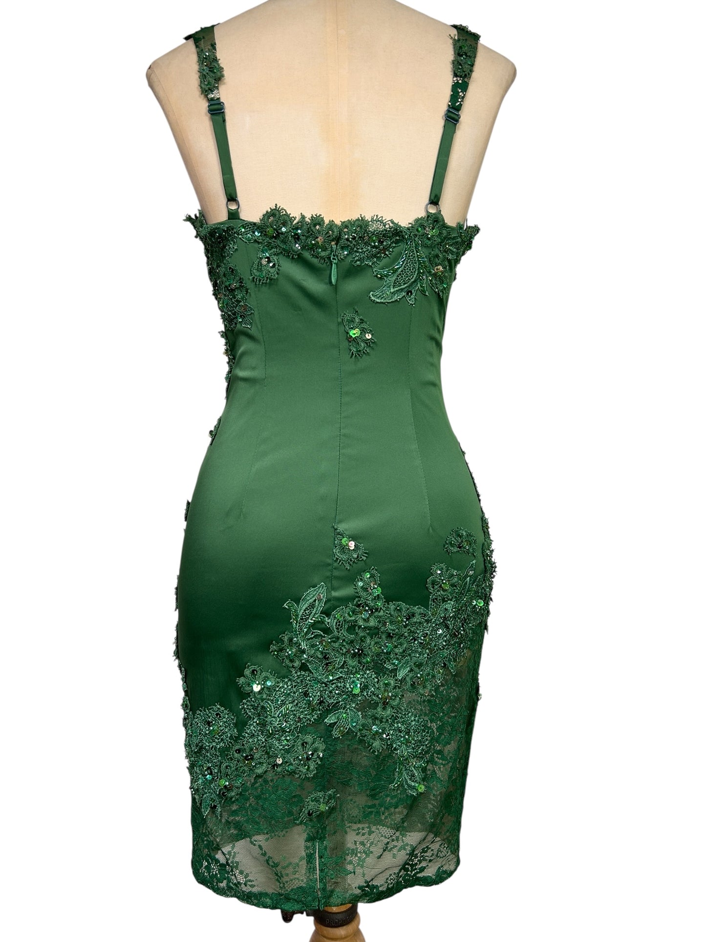Deadstock Mandalay Emerald Lace Dress – Size 6