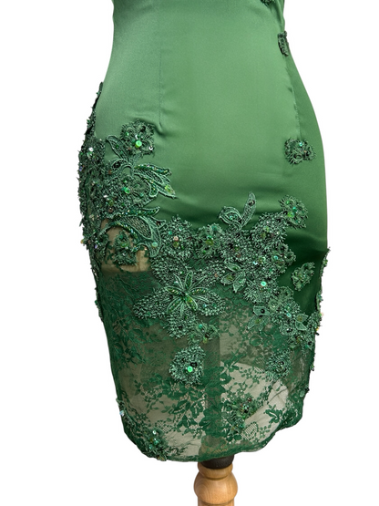 Deadstock Mandalay Emerald Lace Dress – Size 6