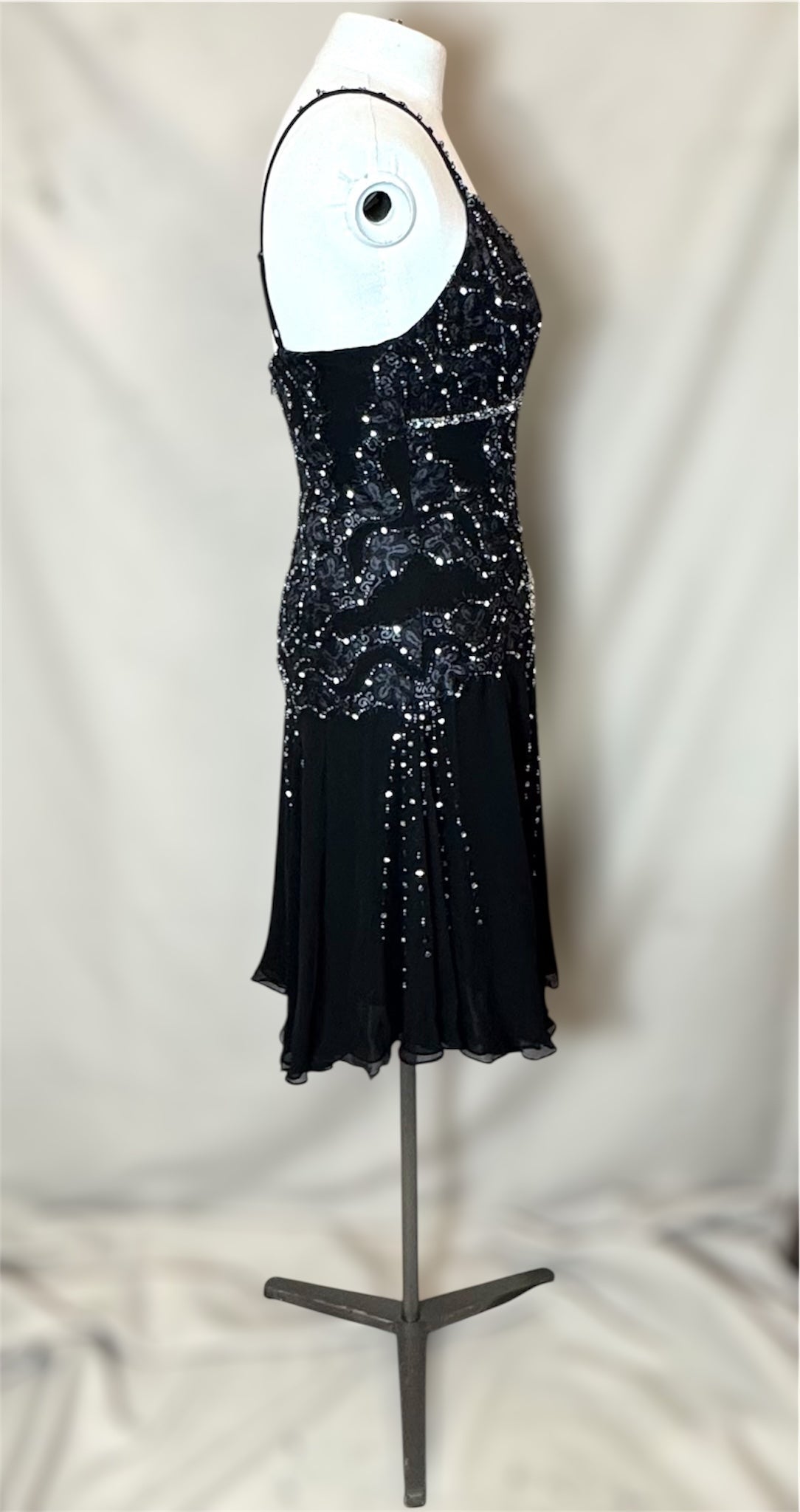 Vintage Deadstock Y2K Mandalay black Mini Dress – Size 6