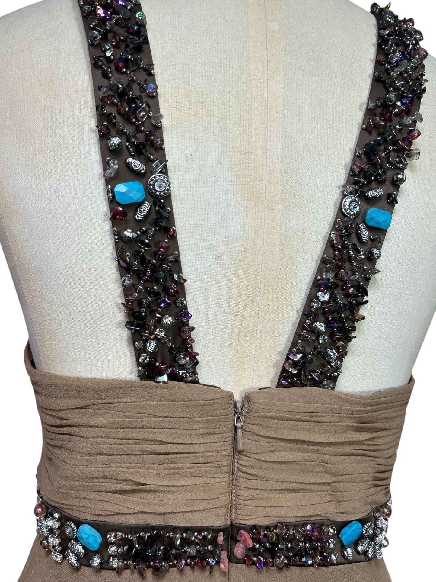 Deadstock Mandalay Silk Chiffon Dress – Size 10