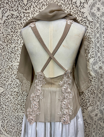 Vintage Deadstock Mandalay Silk Chiffon Halter Blouse – Y2K Era