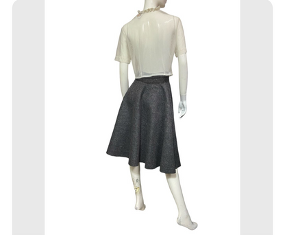 50's Felt Circle Skirt with African Safari Motif Appliqués