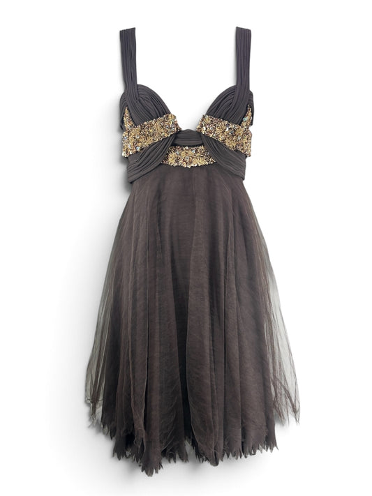 Mandalay silk and mesh empire waist dress size 6