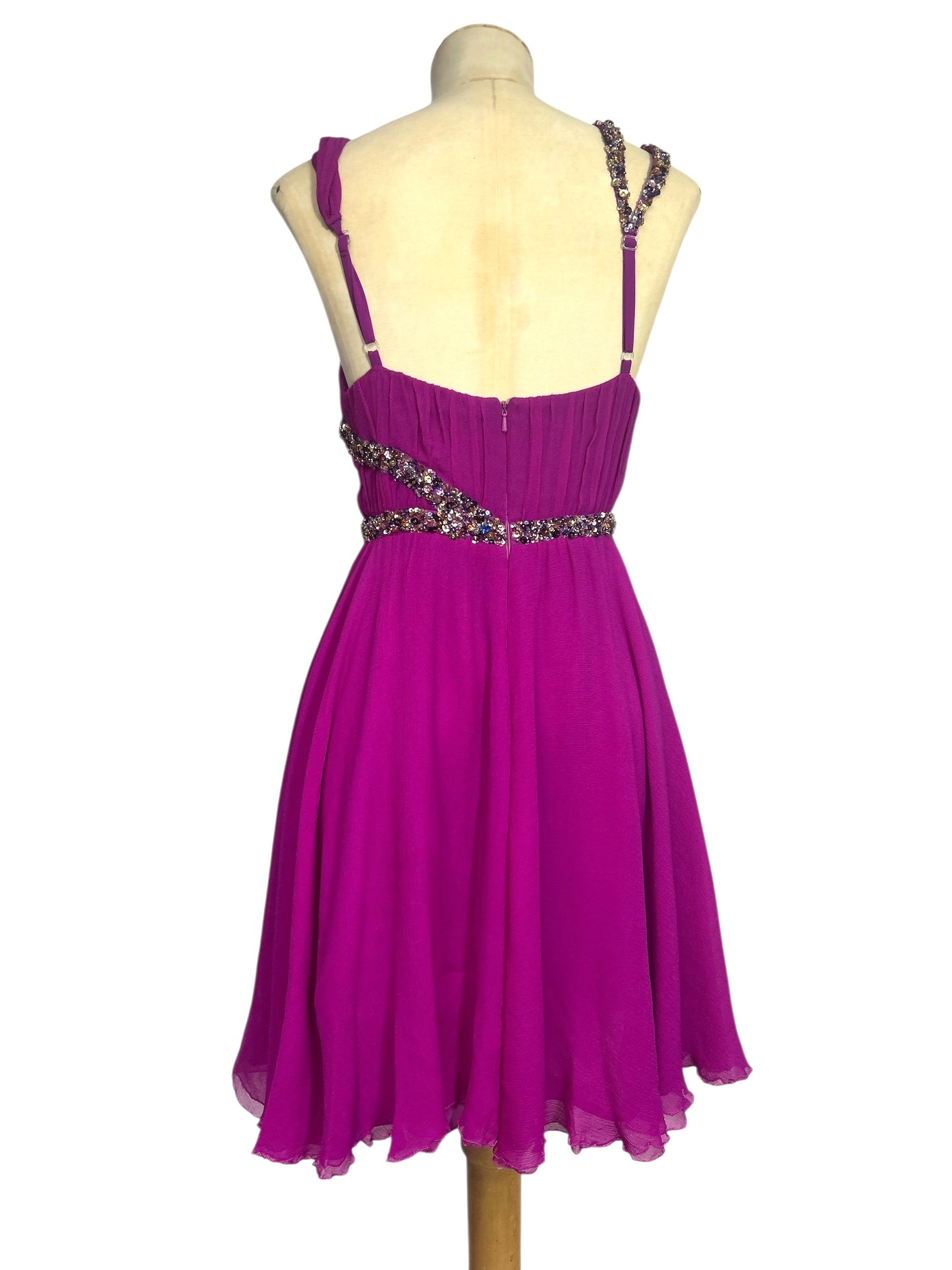 Deadstock Mandalay Silk Chiffon Dress – Size 6