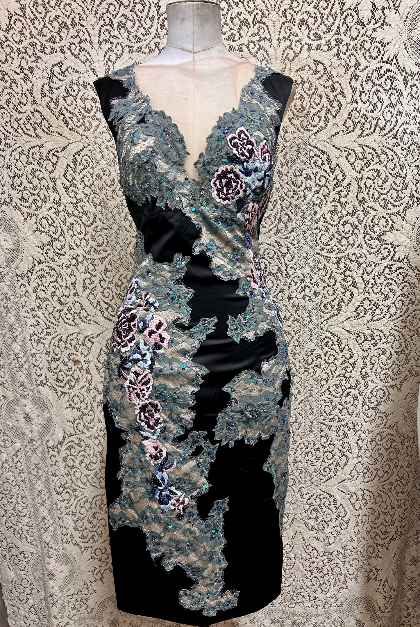 Y2K Deadstock Mandalay Dress lace  – Size 12
