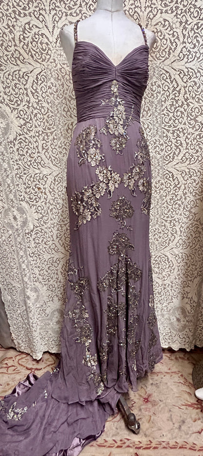 Y2K Deadstock Mandalay Silk Gown – Size 10