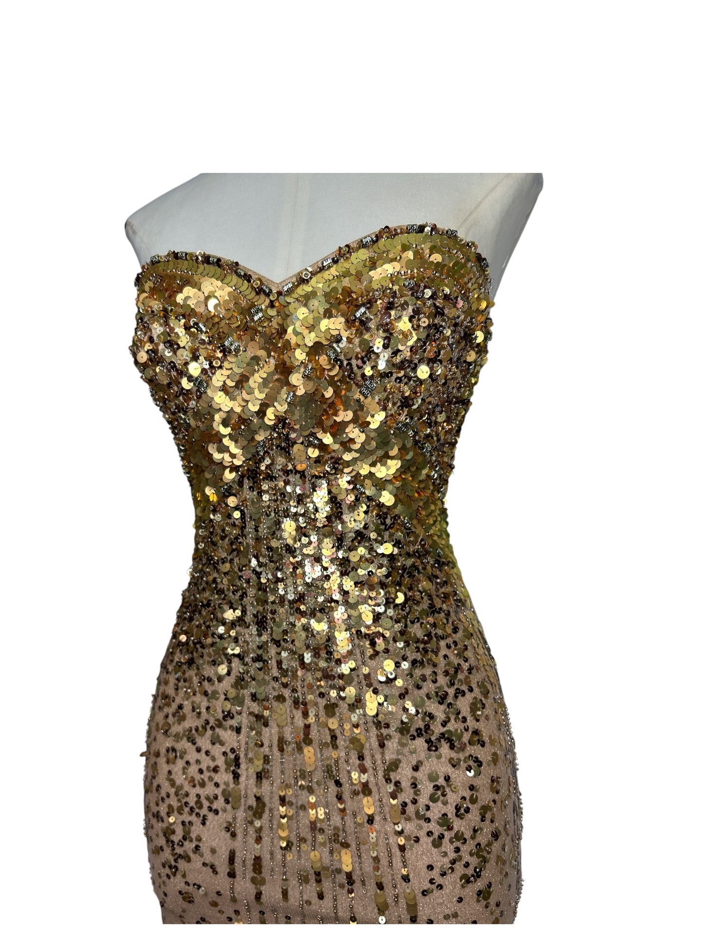 Deadstock Mandalay Strapless Sequin Dress — Size 6