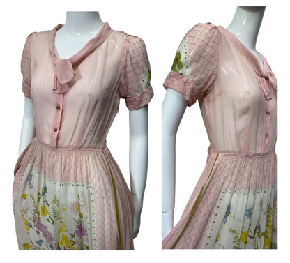 1940s/50s summer dress waist 28