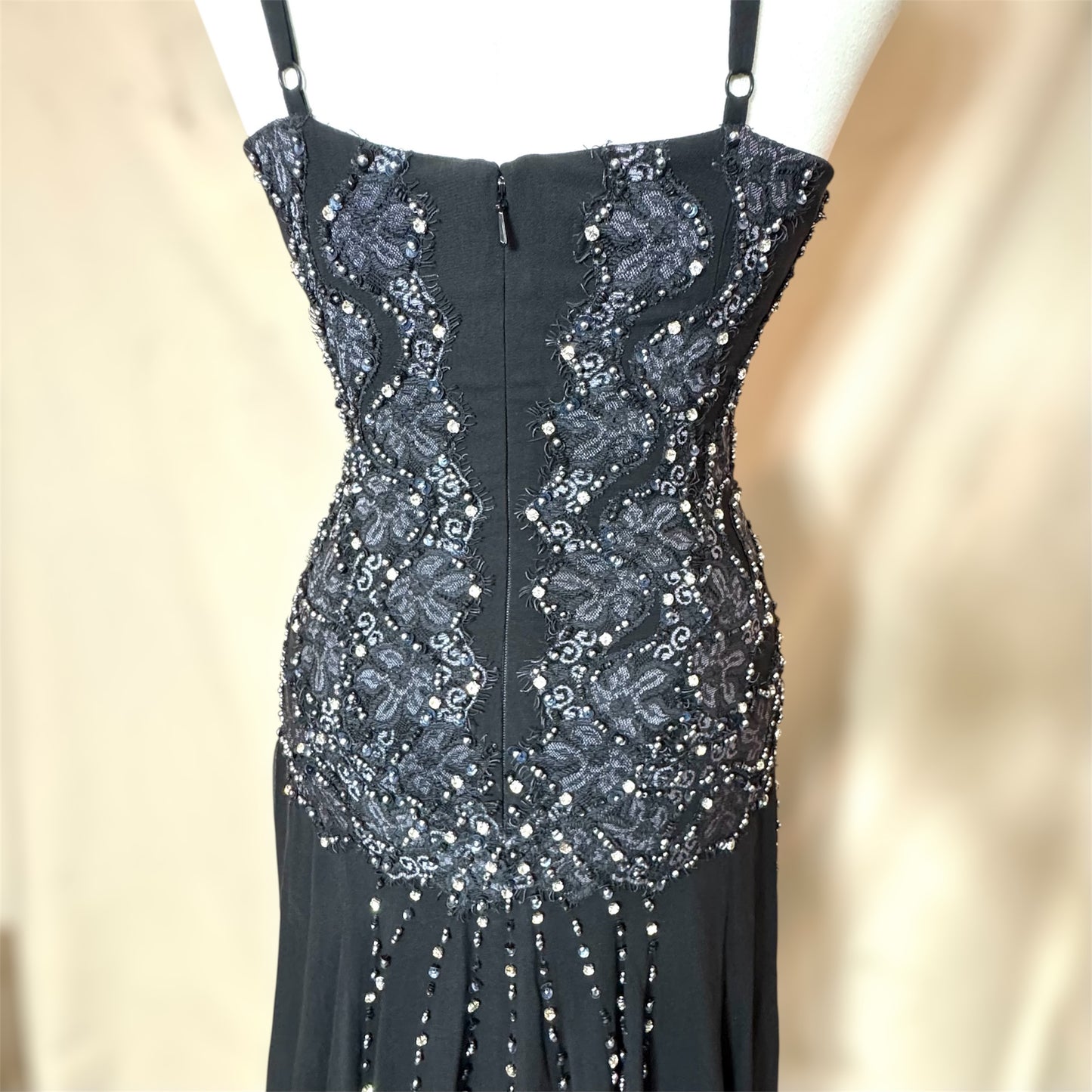 Vintage Deadstock Y2K Mandalay black Mini Dress – Size 6