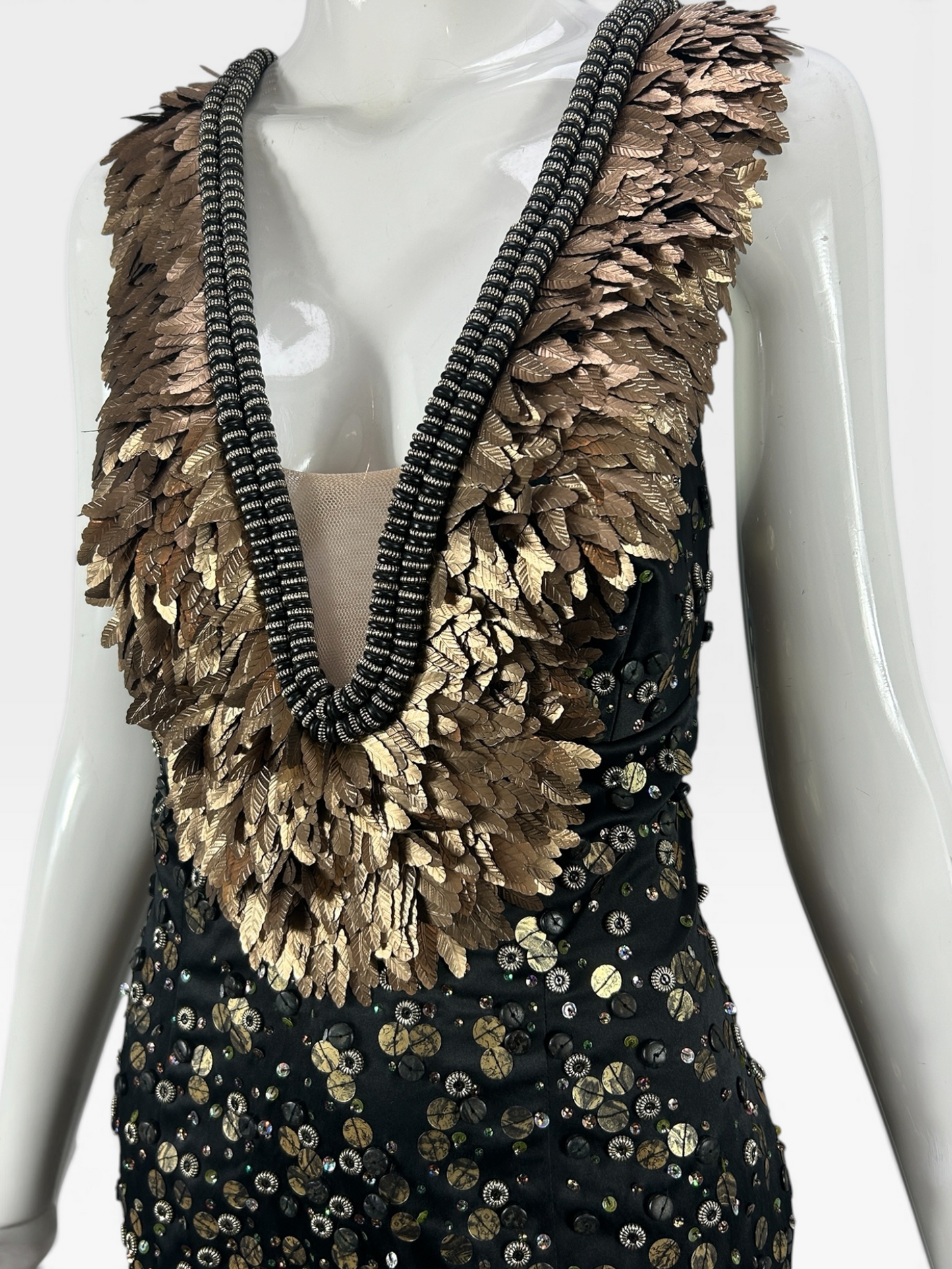Black with gold sequins Mandalay dress size 10