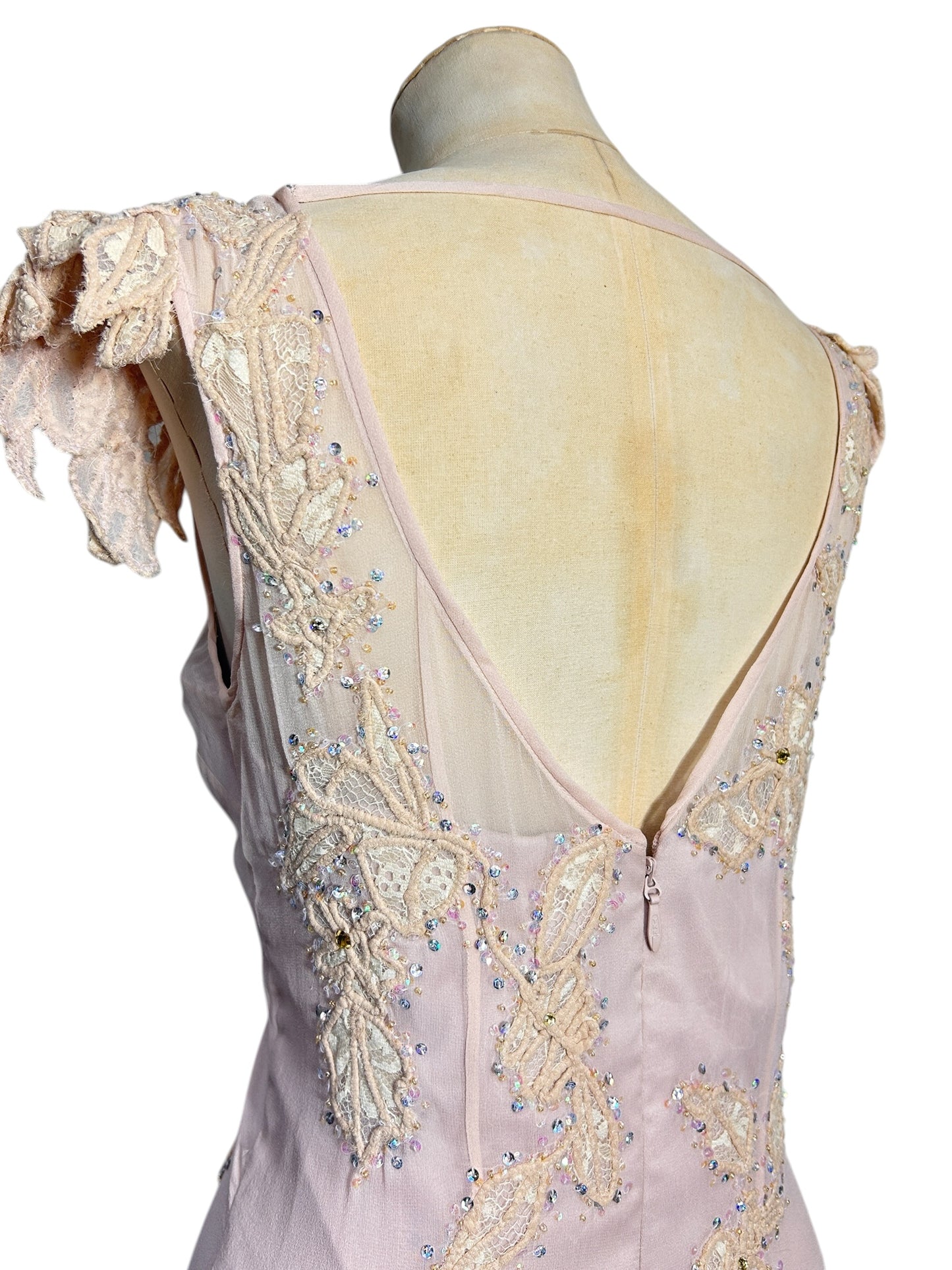 Silk chiffon, dead stock, Mandalay Wedding dress size 14
