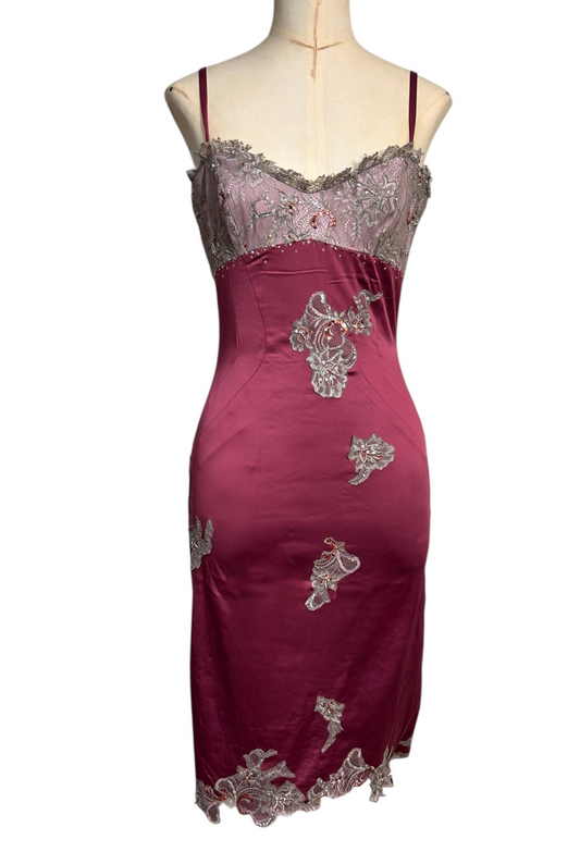 Berry and lilac Mandalay slip dress size 4