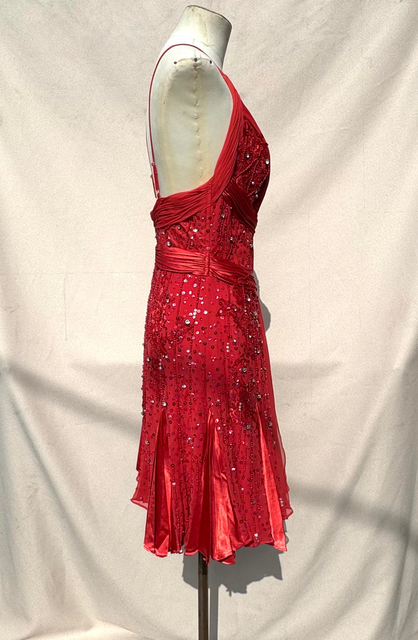 Y2K Mandalay Deadstock red Mini Dress – Size 10