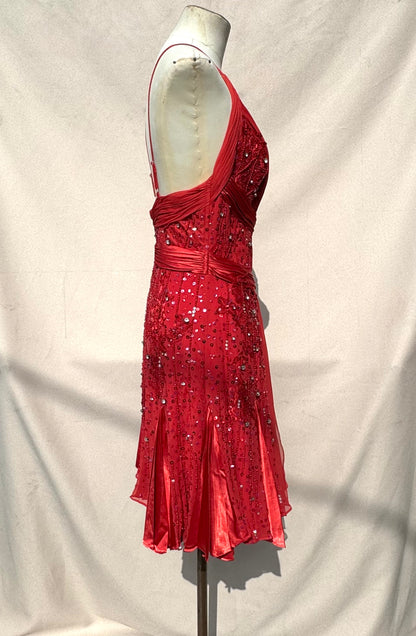 Y2K Mandalay Deadstock red Mini Dress – Size 10