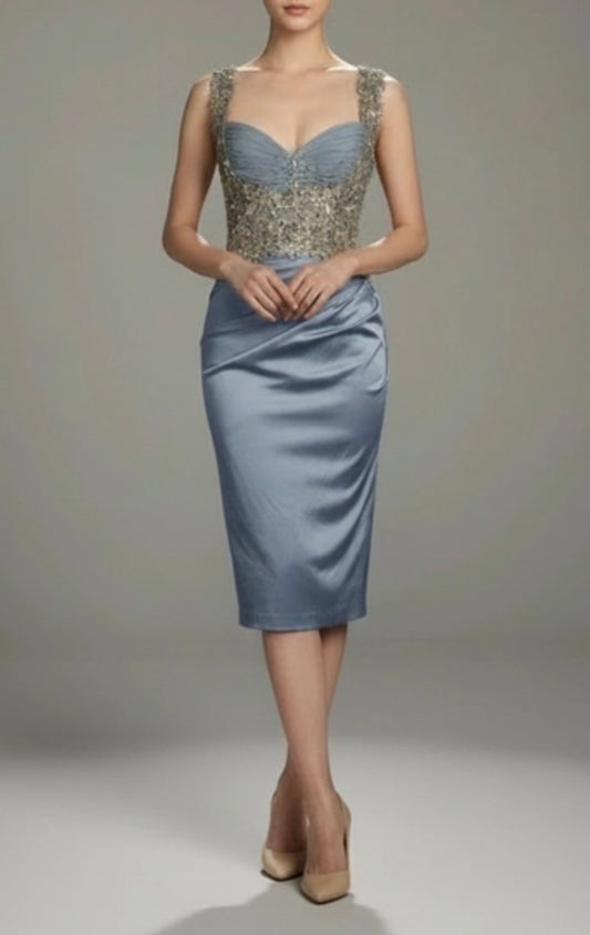 Deadstock Mandalay French Blue Embellished Dress – Size 6