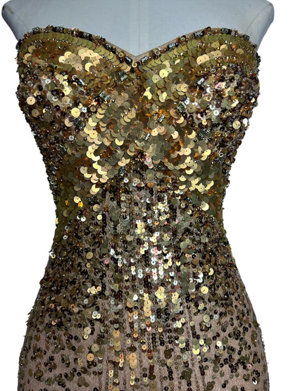Deadstock Mandalay Strapless Sequin Dress — Size 6