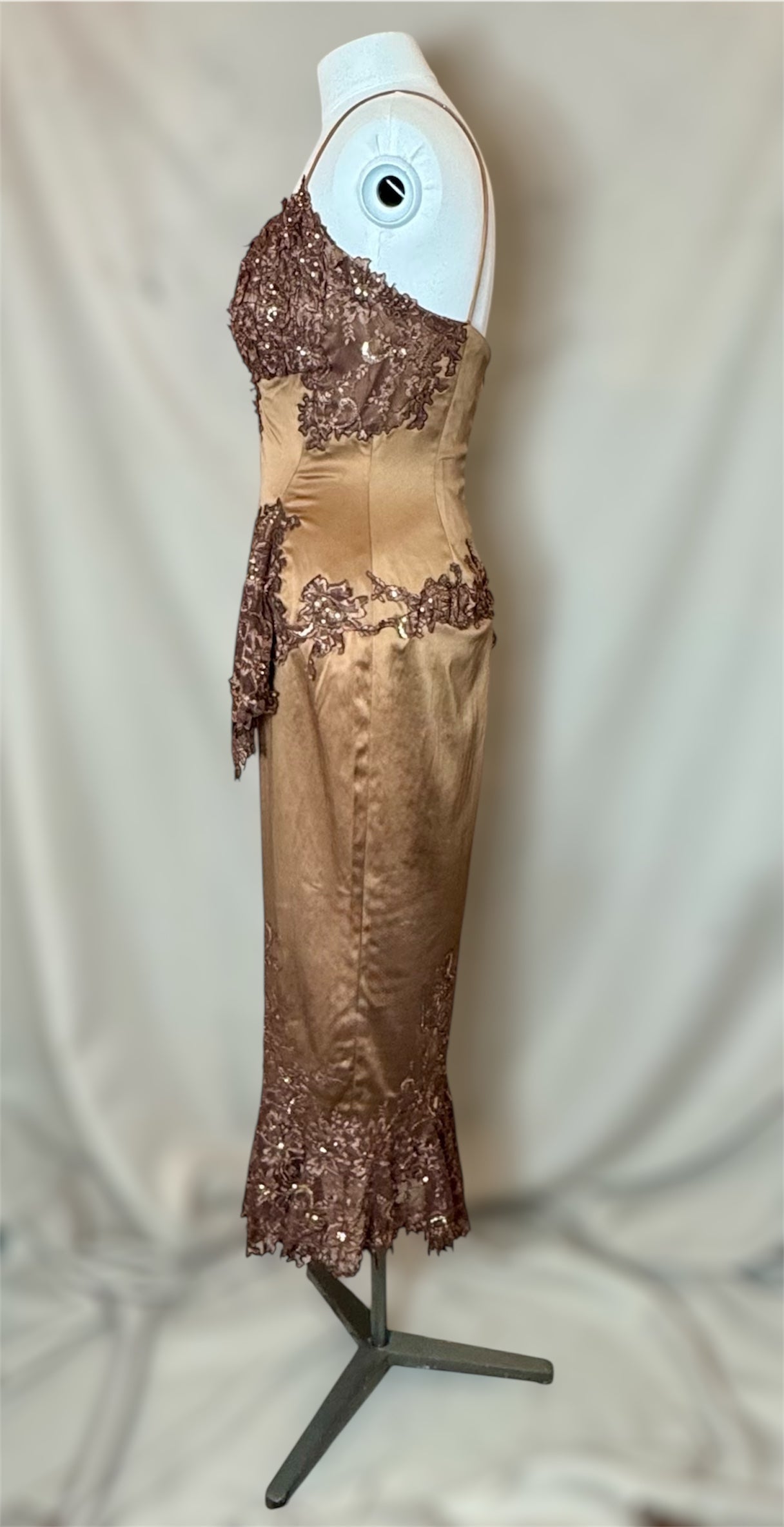 Y2K Deadstock Mandalay Bronze  Dress, Size 6