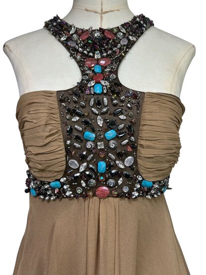 Deadstock Mandalay Silk Chiffon Dress – Size 10