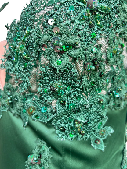 Deadstock Mandalay Emerald Lace Dress – Size 6