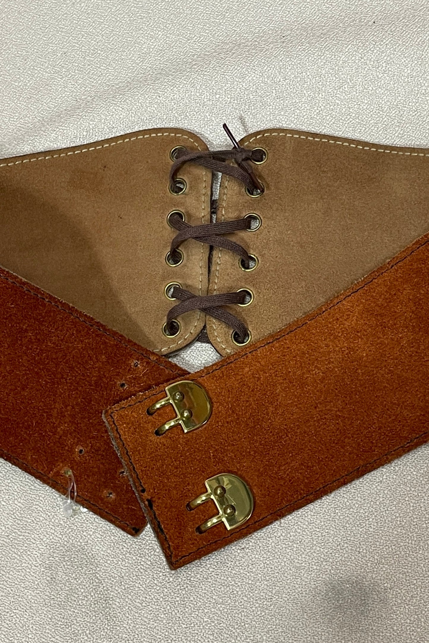 Wide suede corset belt Selected by Cannonball and Tilly