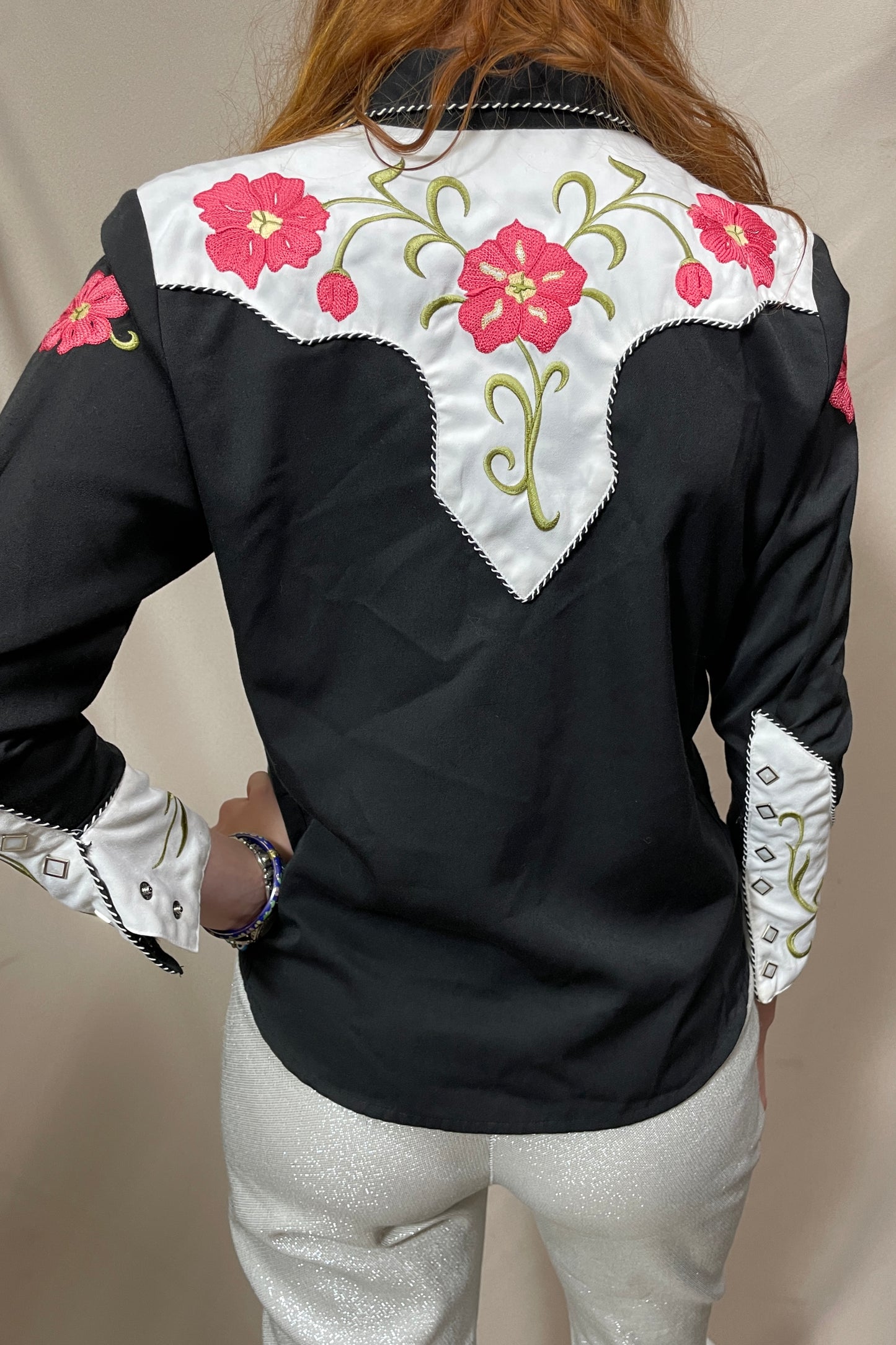 Floral embroidered western snap blouse Selected by Cannonball and Tilly